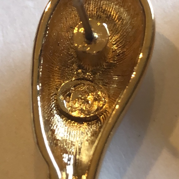 Crystaline Brand Gold Tone CZ Rhinestone Vintage Drop Earrings - Picture 5 of 5